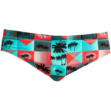 FUNKY TRUNKS CLASSIC SUNSET STRIP Swim Briefs Turquoise/Red 2020 0